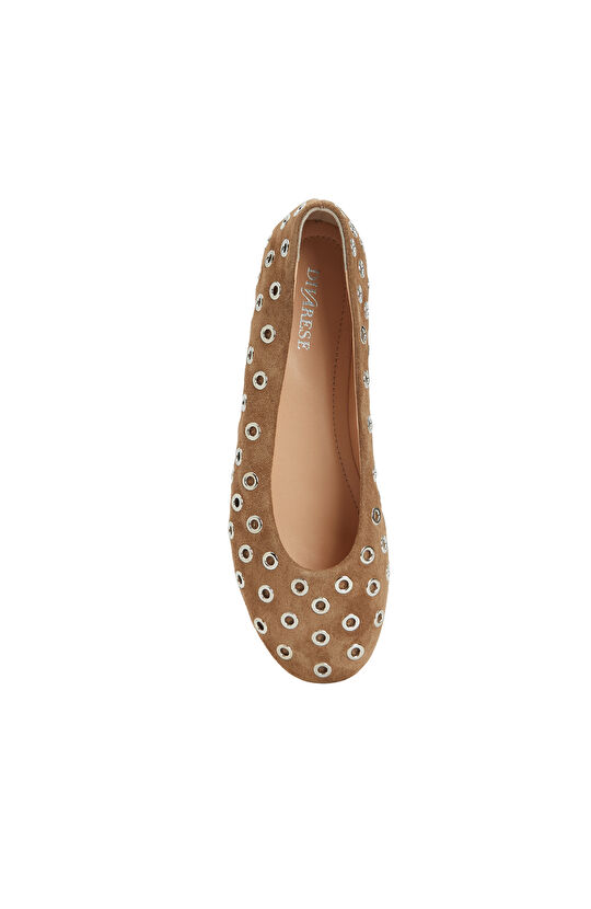 Taba Kapsül Detaylı Deri Babet