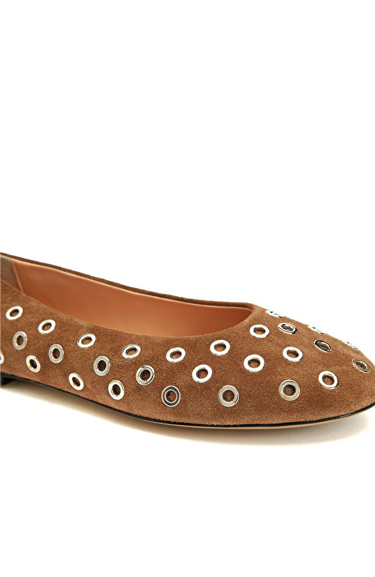 Taba Kapsül Detaylı Deri Babet