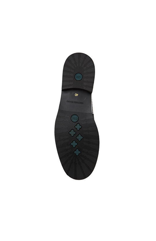 Yeşil Kadın Püsküllü Rugan Deri Loafer