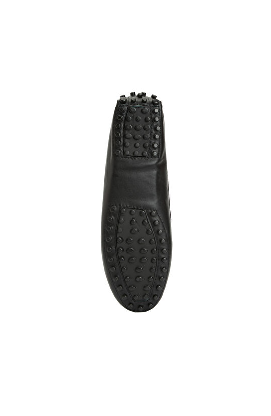Siyah Kadın Deri Loafer