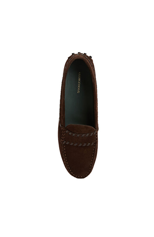 Kahverengi Kadın Deri Loafer