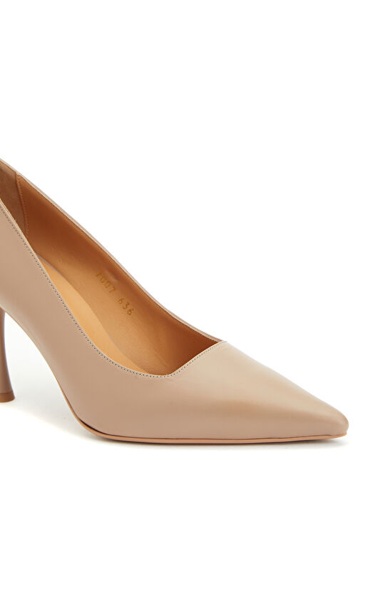 Nude Kadın Deri Topuklu Ayakkabı