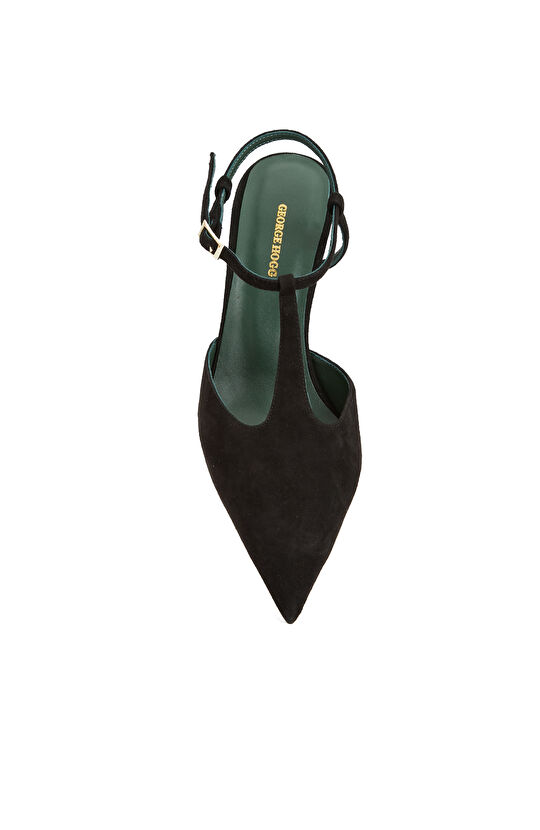 Siyah Süet Topuklu Ayakkabı