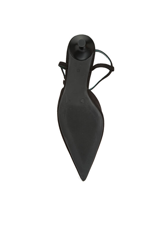 Siyah Süet Topuklu Ayakkabı