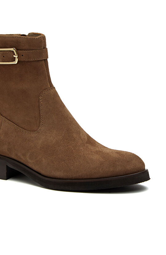 Vizon Toka Detaylı Kadın Deri Bot