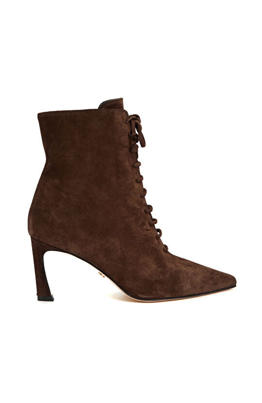 Kahverengi Kadın Deri Bot