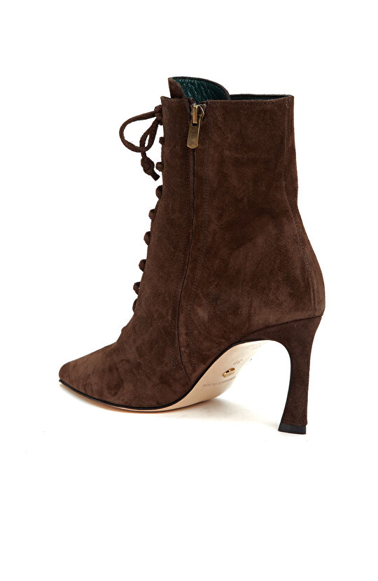 Kahverengi Kadın Deri Bot