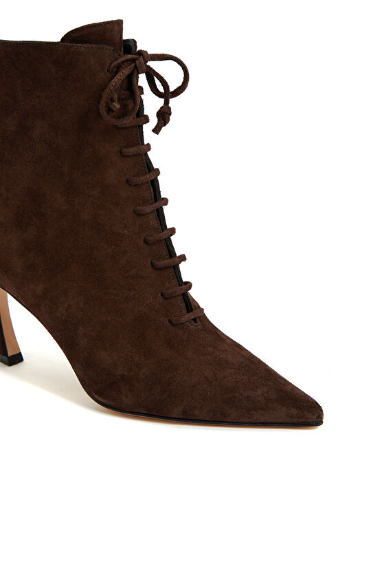 Kahverengi Kadın Deri Bot