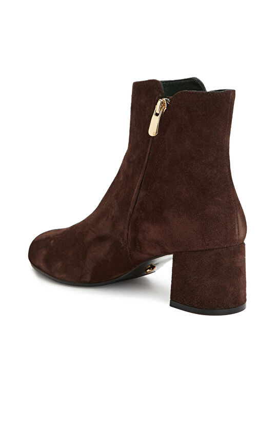 Kahverengi Kadın Deri Bot