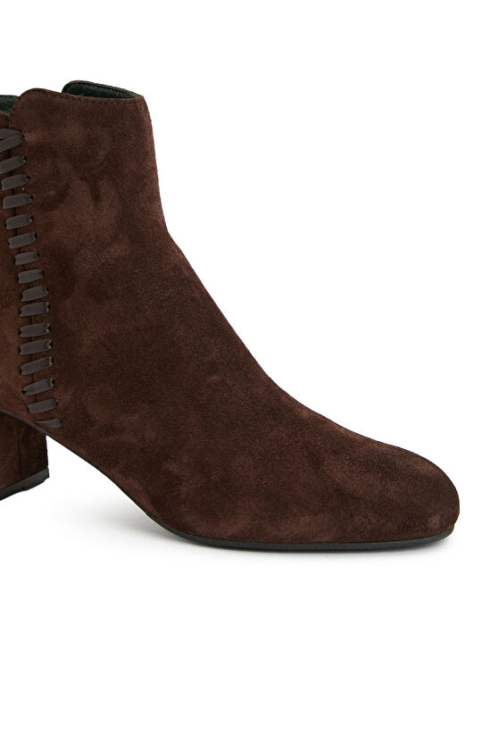 Kahverengi Kadın Deri Bot