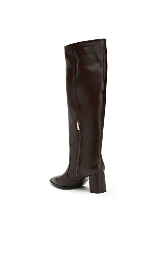 Kahverengi Kadın Deri Çizme