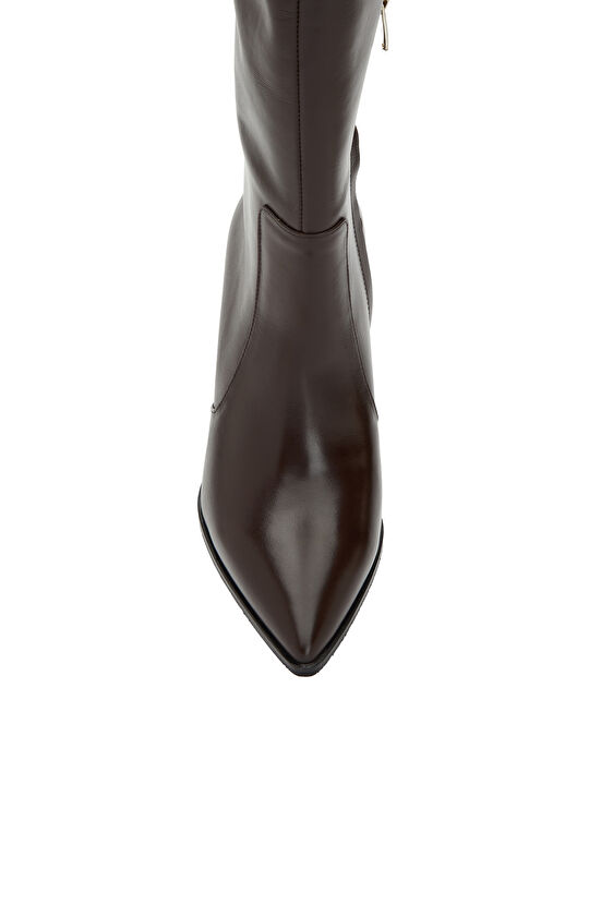 Kahverengi Kadın Deri Çizme