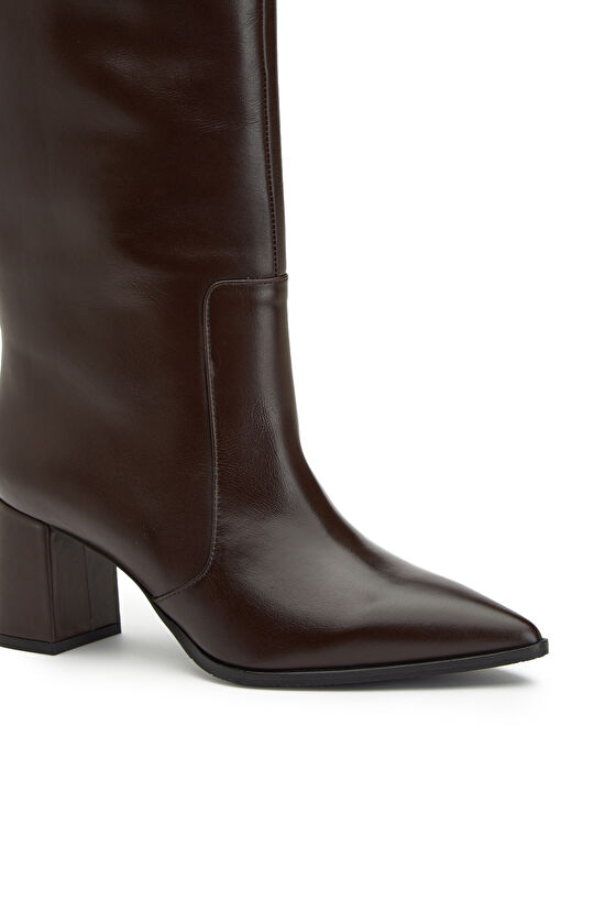 Kahverengi Kadın Deri Çizme