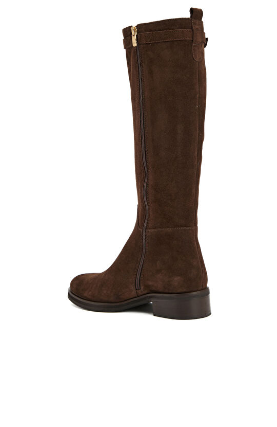 Kahverengi Kadın Süet Çizme