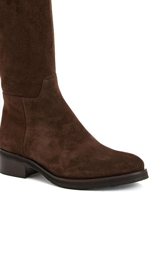 Kahverengi Kadın Süet Çizme