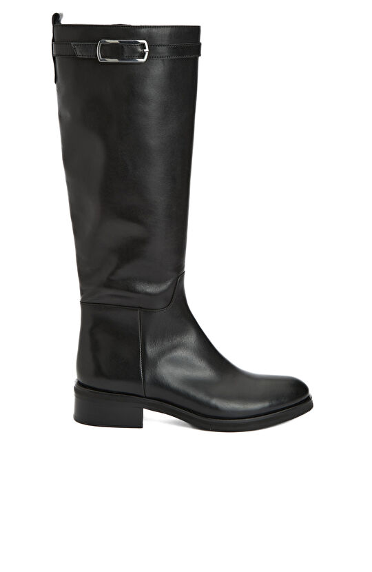 Siyah Kadın Deri Çizme