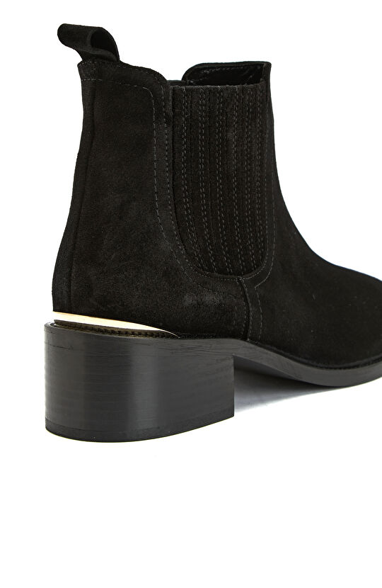 Siyah Kadın Süet Western Bot