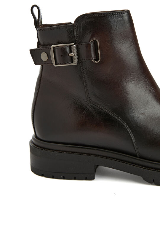 Kahverengi Kadın Deri Bot