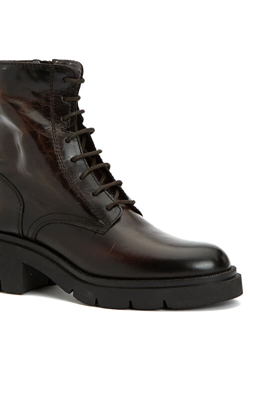 Kahverengi Kadın Deri Bot