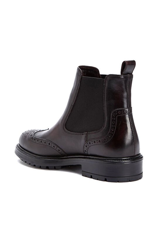 Burgundy Elasticated Women's Leather Boots