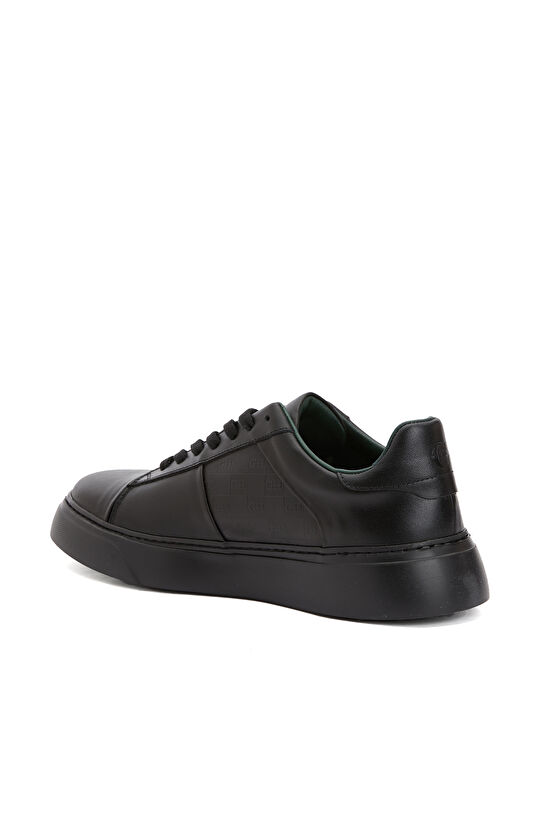 Siyah Kadın Deri Sneaker