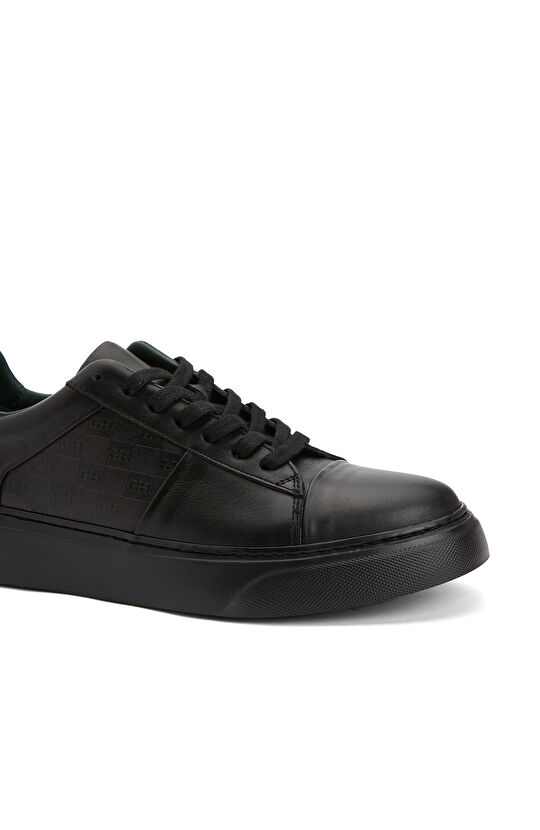Siyah Kadın Deri Sneaker
