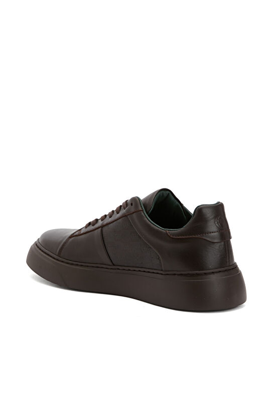 Kahverengi Kadın Deri Sneaker