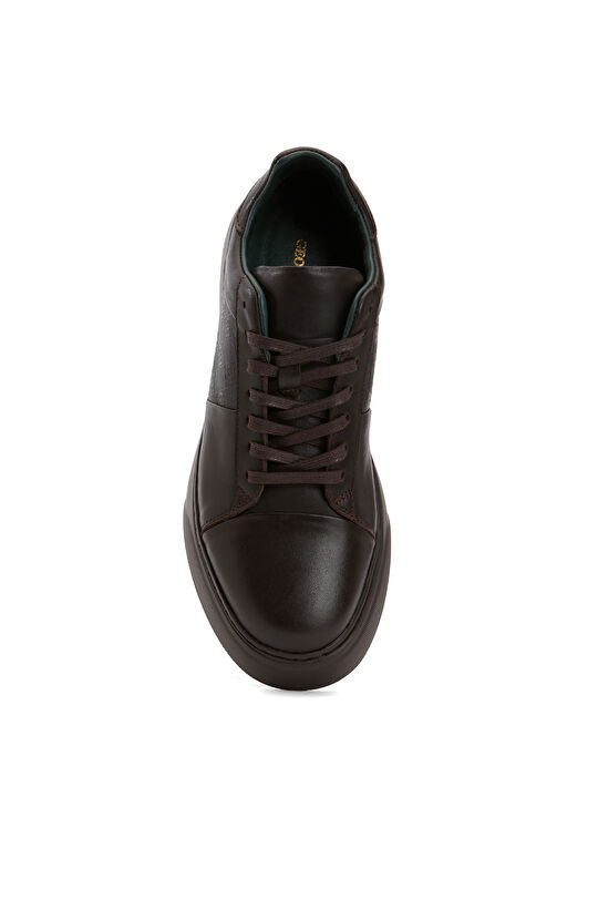 Kahverengi Kadın Deri Sneaker
