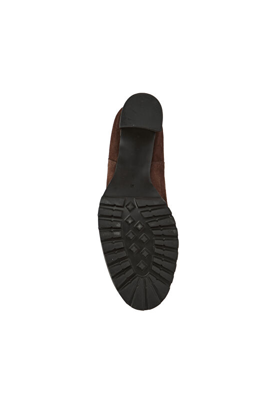 Acı Kahve Kadın Topuklu Chelsea Deri Bot