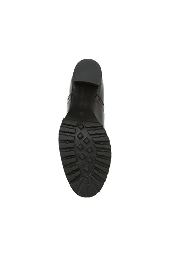 Siyah Kadın Topuklu Chelsea Deri Bot