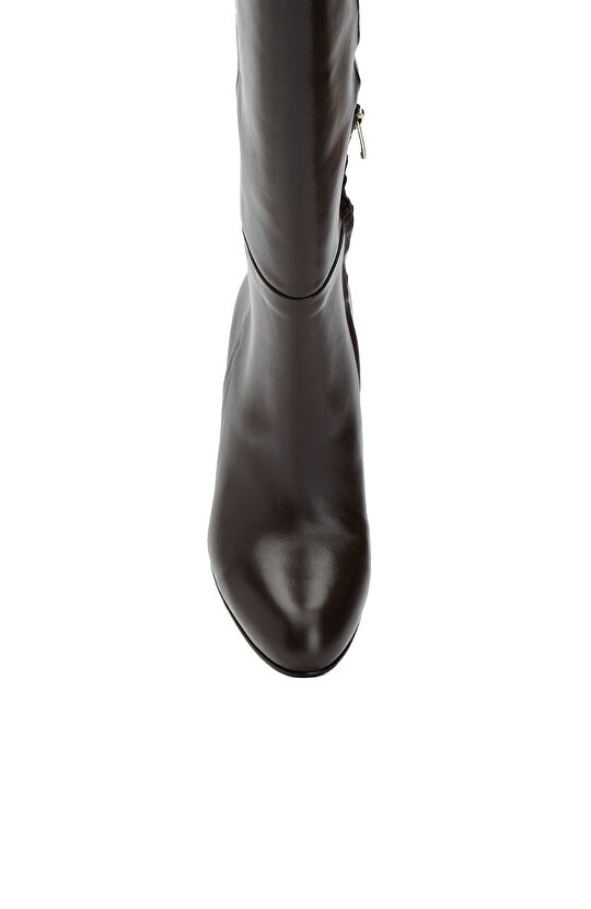 Kahverengi Kadın Deri Çizme