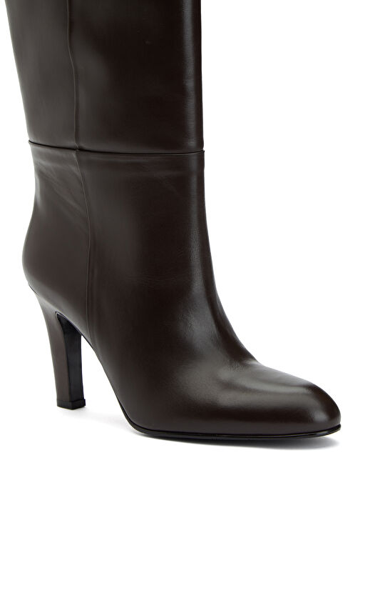 Kahverengi Kadın Deri Çizme