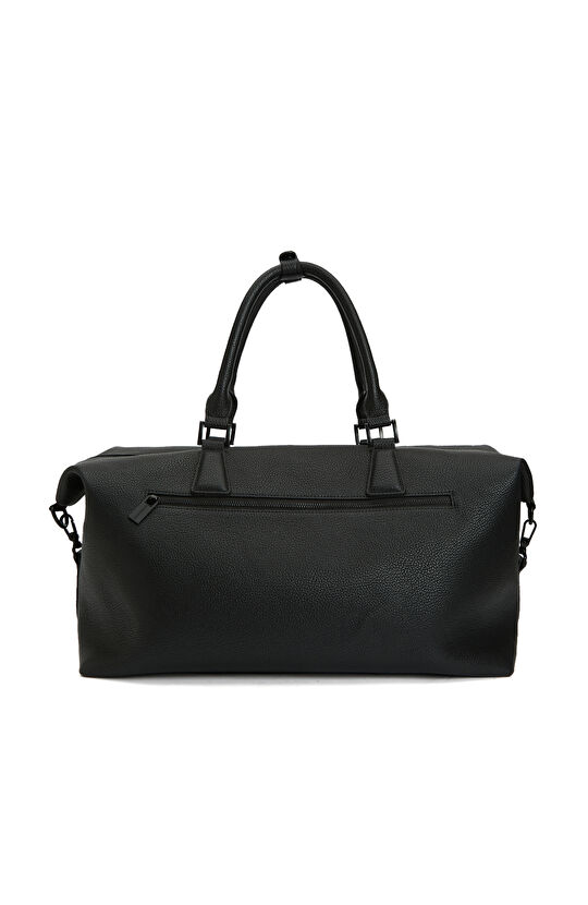 Siyah Erkek Deri Seyahat Çantası