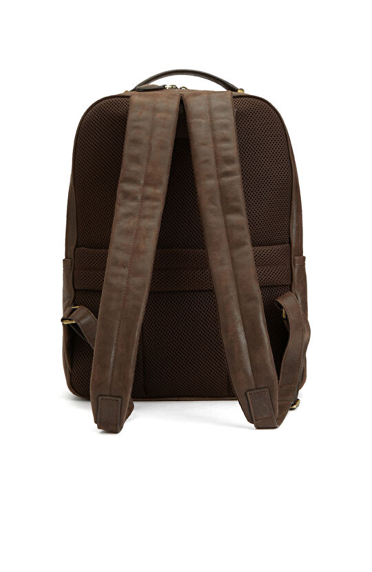 Kahverengi Erkek Süet Sırt Çantası