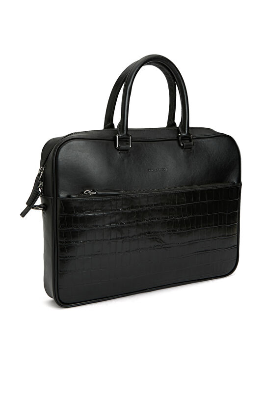 Siyah Erkek Deri Laptop Çantası