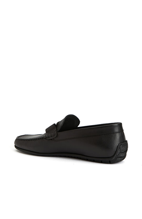 Siyah Toka Detaylı Erkek Deri Loafer