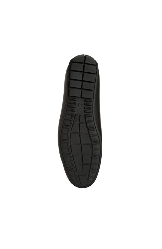 Siyah Toka Detaylı Erkek Deri Loafer