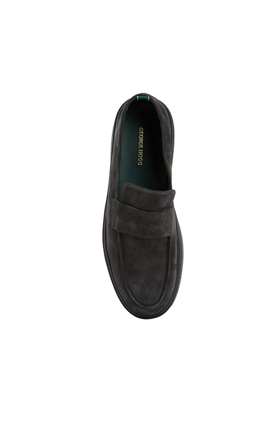 Gri Erkek Süet Loafer