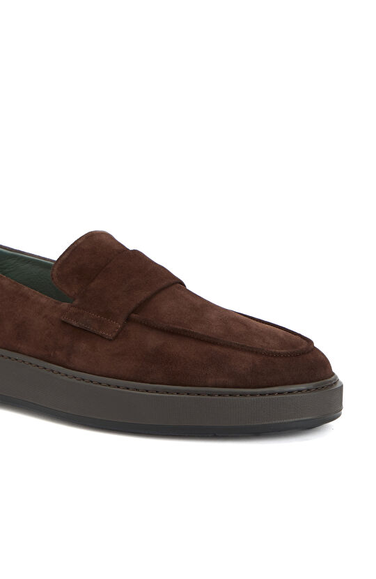 Kahverengi Erkek Süet Loafer