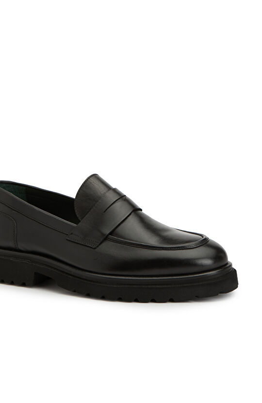 Siyah Erkek Deri Loafer