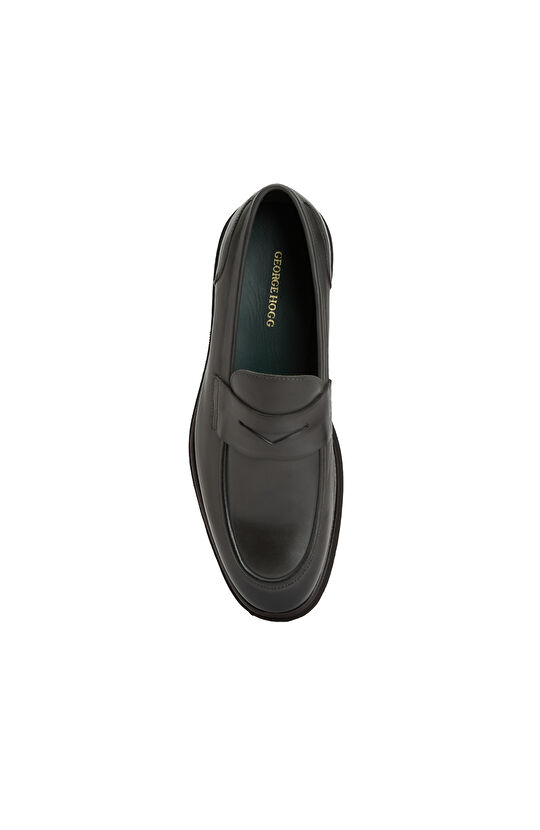 Gri Erkek Deri Loafer