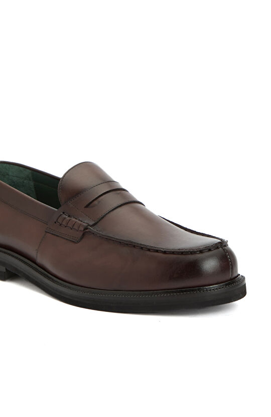 Kahverengi Erkek Deri Loafer