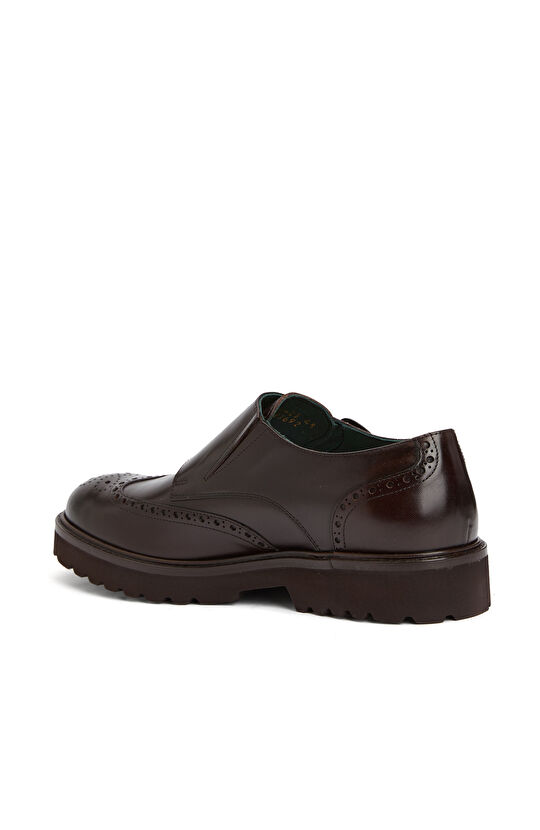 Kahverengi Toka Detaylı Erkek Deri Ayakkabı