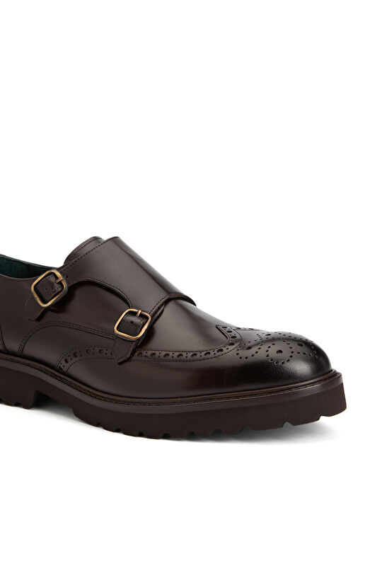 Kahverengi Toka Detaylı Erkek Deri Ayakkabı