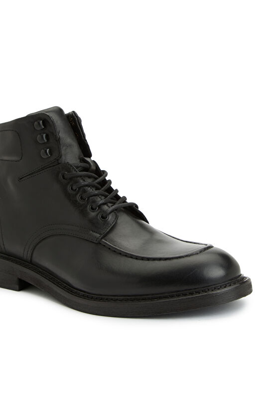 Siyah Erkek Deri Bot