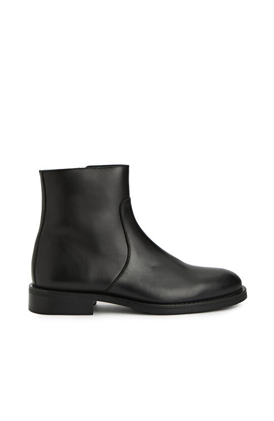 Siyah Erkek Chelsea Deri Bot