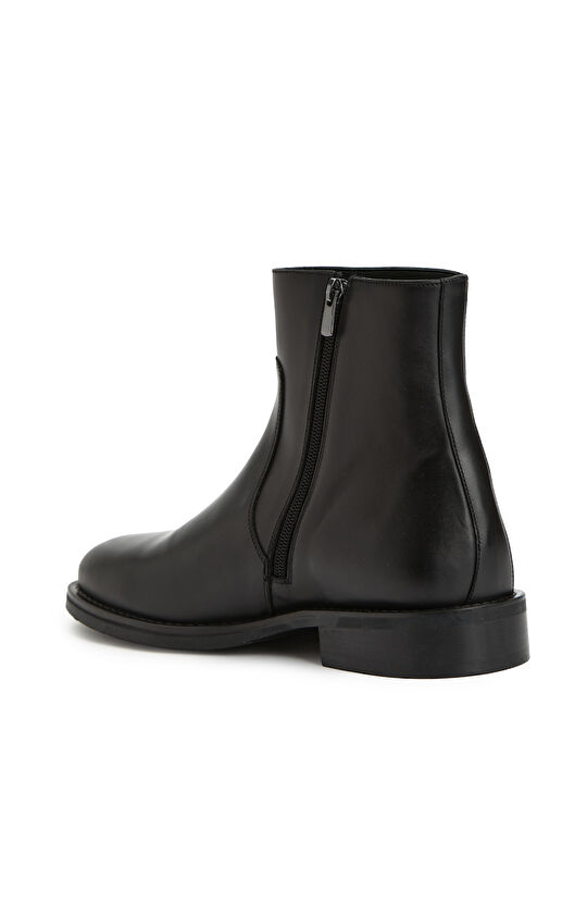 Siyah Erkek Chelsea Deri Bot