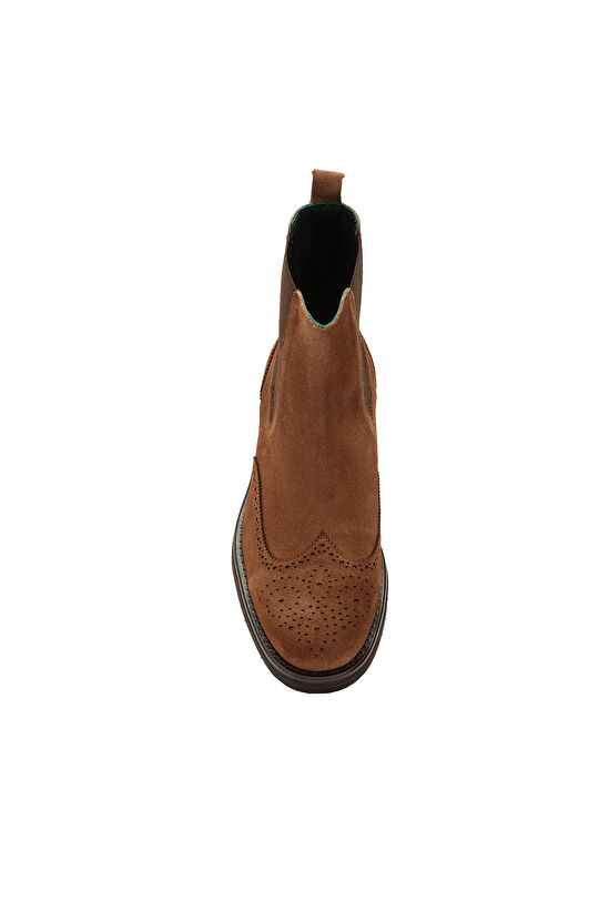 Tütün Erkek Chelsea Deri Bot