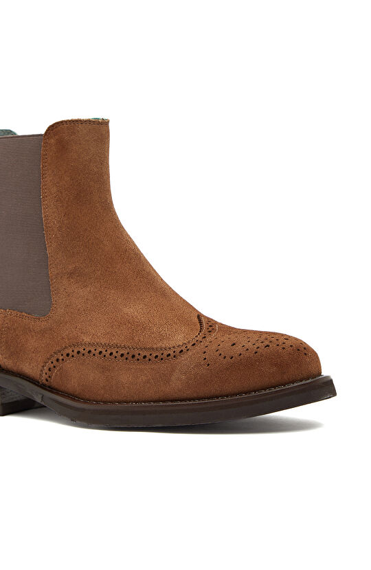 Tütün Erkek Chelsea Deri Bot
