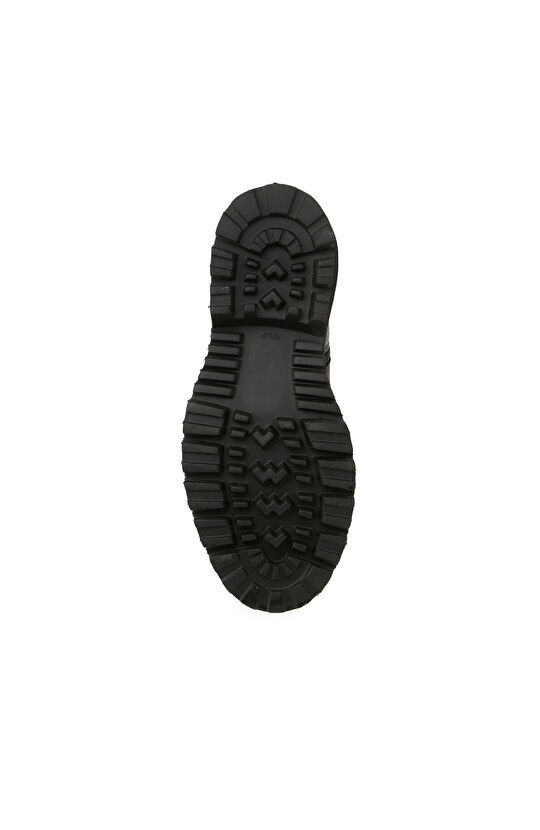 Siyah Baskılı Erkek Deri Postal Bot